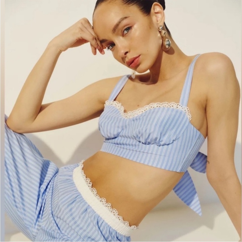 NWT • Pippa 2 piece set in sky blue stripe - size 6 - Picture 8 of 10